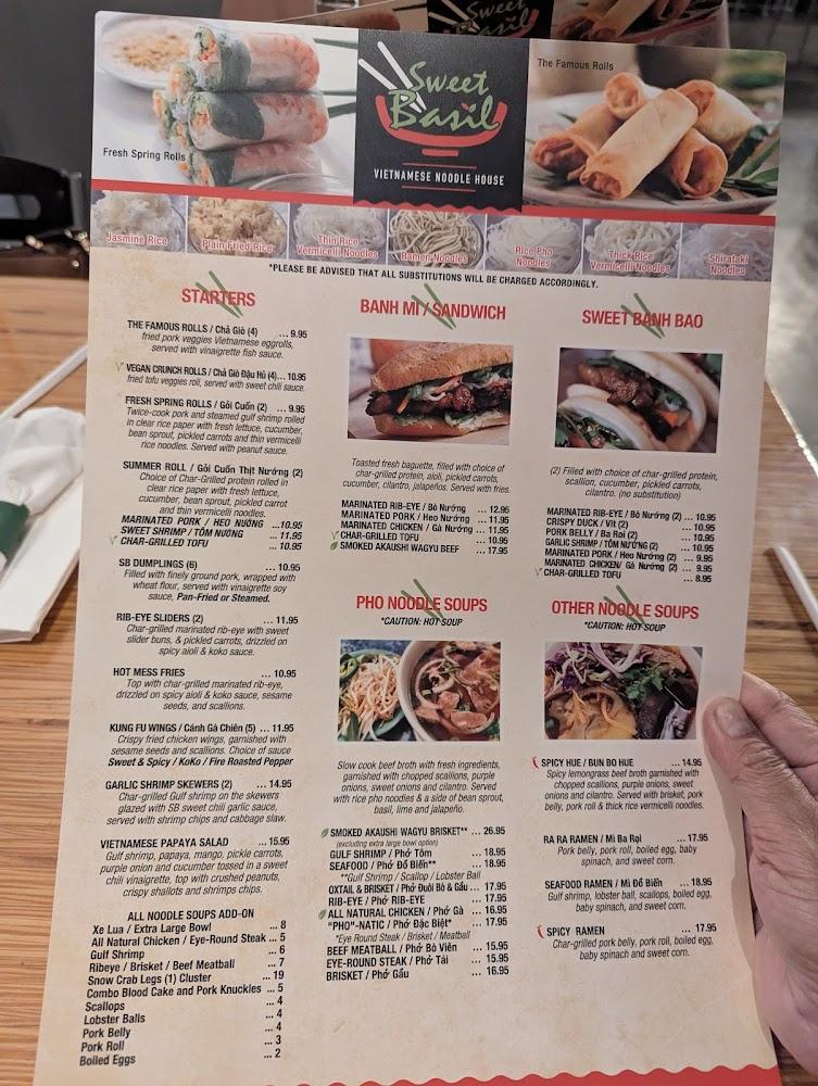 Sweet Basil Vietnamese Noodle House Menu image 3